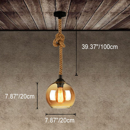 Vintage Rope Pendant Light