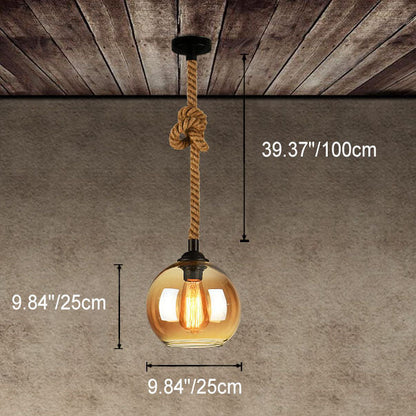 Vintage Rope Pendant Light