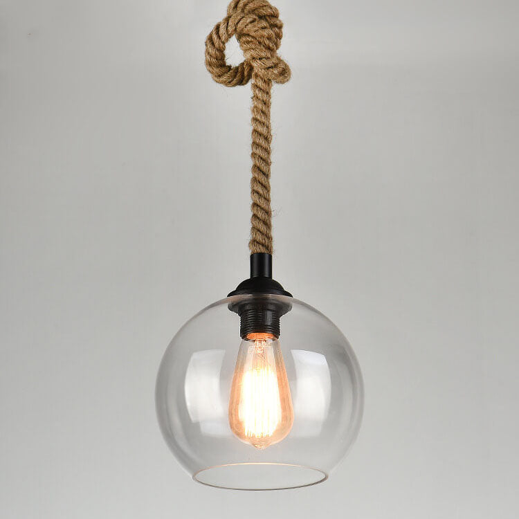 Vintage pendant light in amber glass finish — alternate colorway | Casa Norex