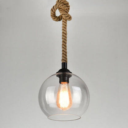 Vintage pendant light in amber glass finish — alternate colorway | Casa Norex