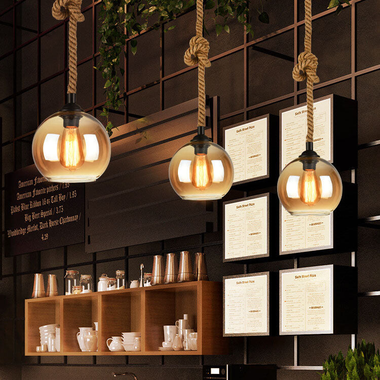 Vintage Rope Pendant Light