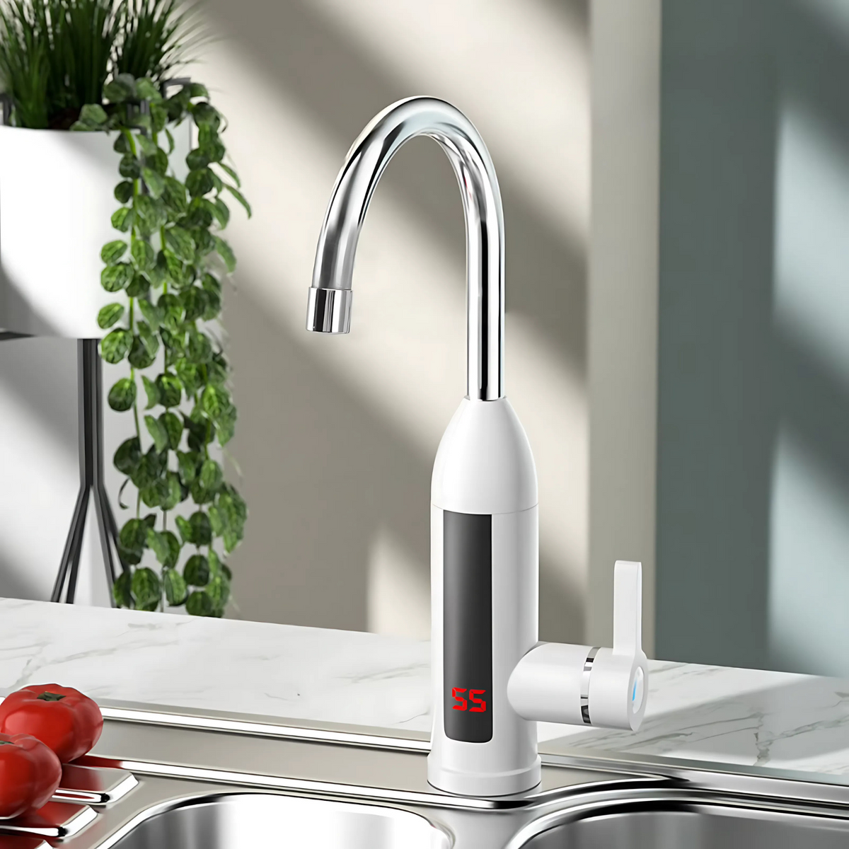 Bathroom Faucet — high-temperature-resistant ABS and stainless steel in White finish | Casa Norex