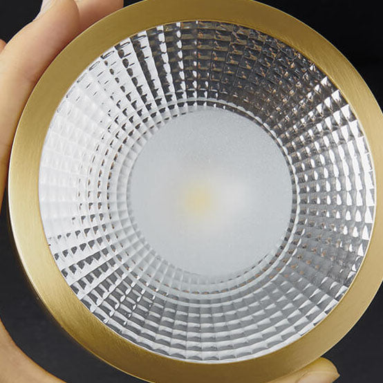 Flush Mount Ceiling Light side profile view — copper-finished disc 2 | Casa Norex