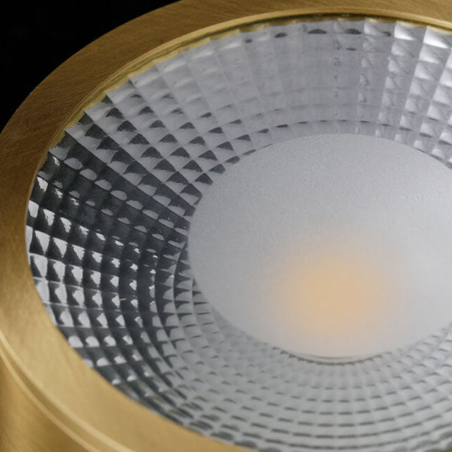 Flush Mount Ceiling Light corner angle view — copper-finished disc | Casa Norex