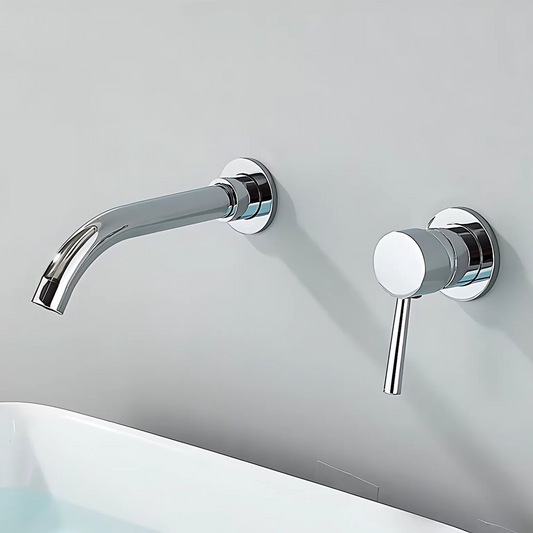 Wall-Mounted Bathroom Faucet — solid brass in Chrome finish | Casa Norex