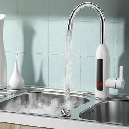 Heatwell Bathroom Faucet installed — Chrome finish angle view | Casa Norex