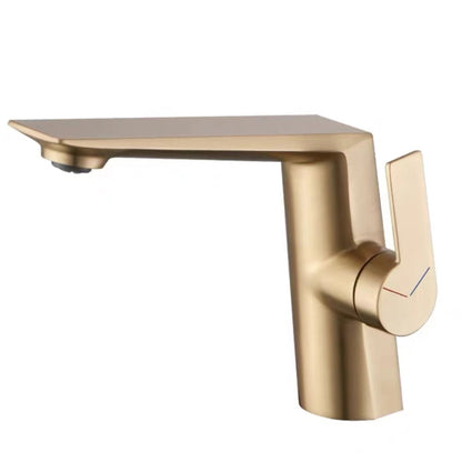 Purelane Bathroom Faucet spout close-up — Brushed Gold finish — Casa Norex (2)