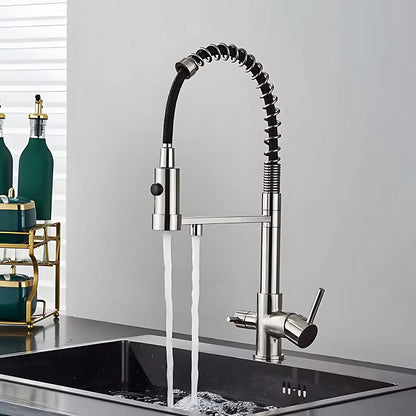 Ashgrove 3-Way Filtered Pull-Down Kitchen Faucet — high-arc 360° swivel spout | Casa Norex