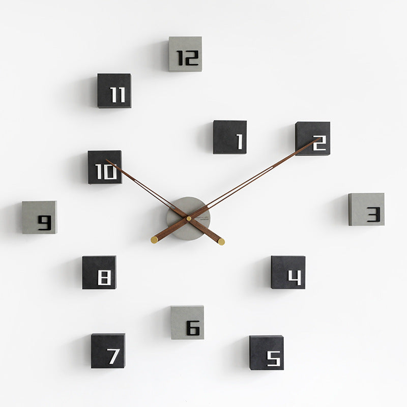 Square Modern Wooden Wall Clock