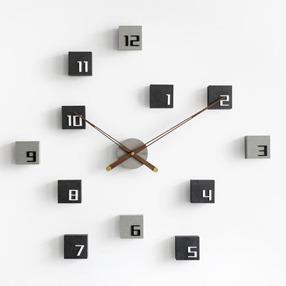 Square Modern Wooden Wall Clock