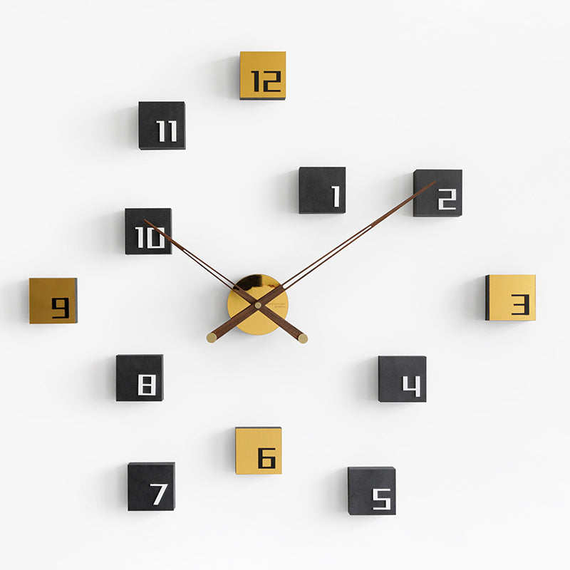 Square Modern Wooden Wall Clock