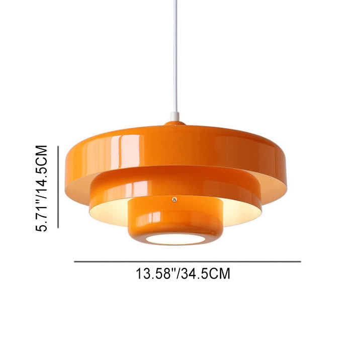 Pendant Light scale reference view — layered metal shade | Casa Norex