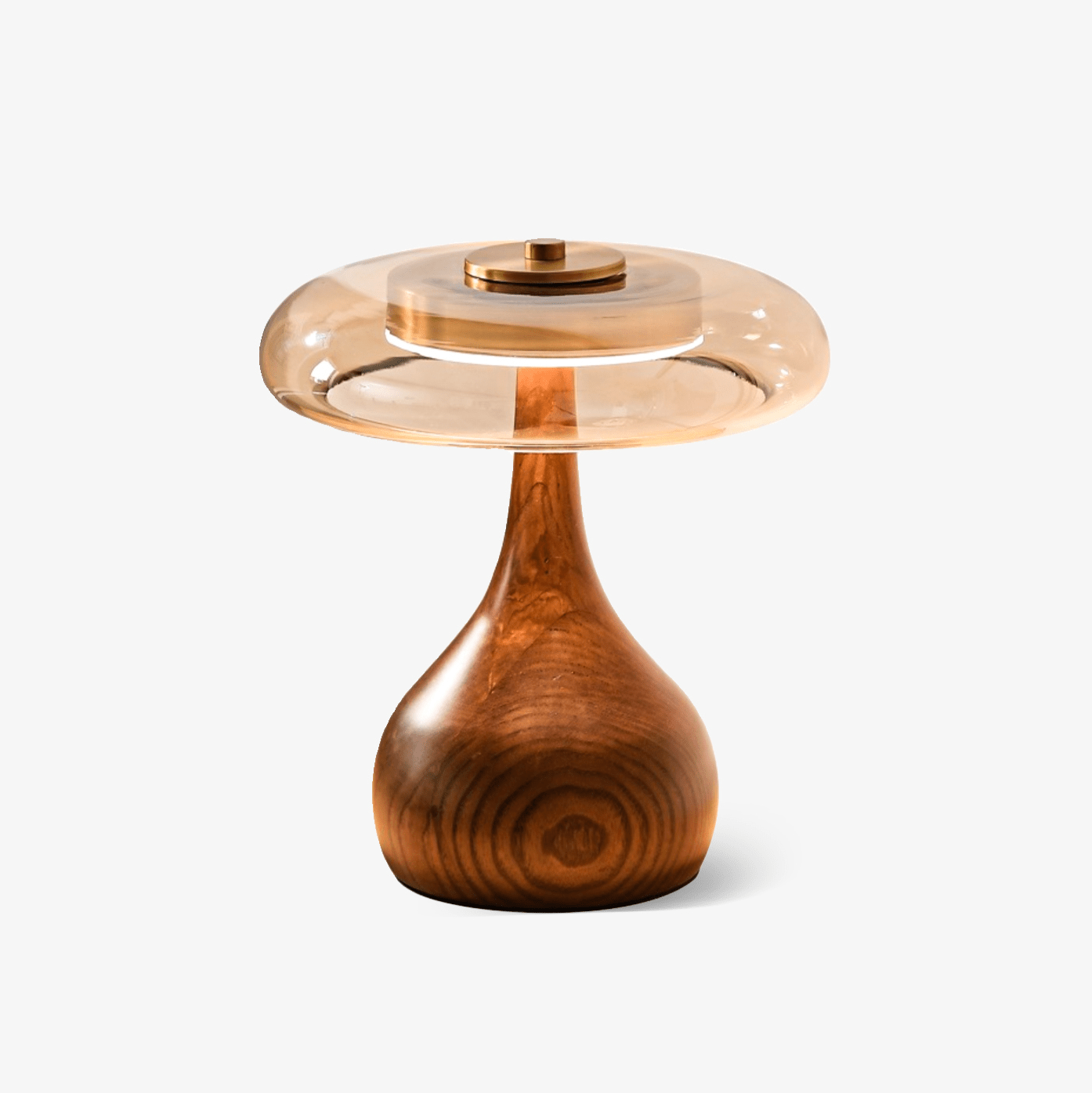 Close-up of amber glass shade on Sienna table lamp | Casa Norex