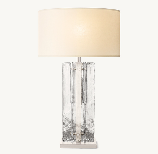 Lattice table lamp in living room setting — warm ambient glow | Casa Norex