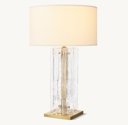 Lattice table lamp satin nickel finish — Casa Norex
