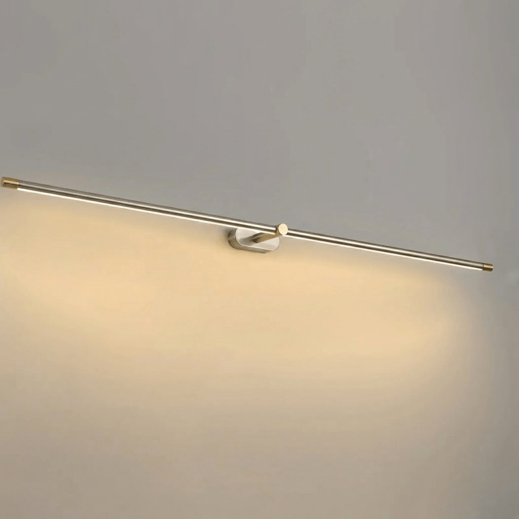 Close-up of touch dimmer switch on linear wall lamp | Casa Norex