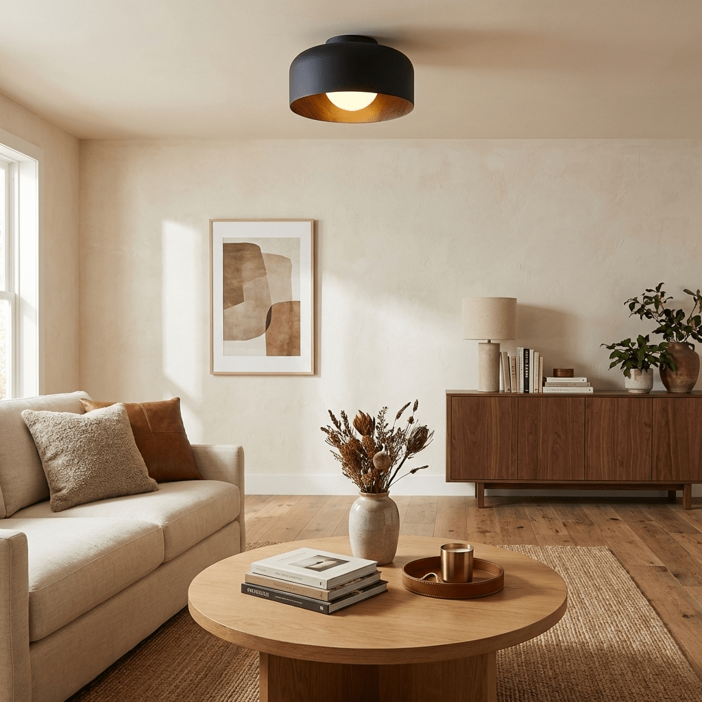 Sculptural ceiling light size reference diagram — Casa Norex