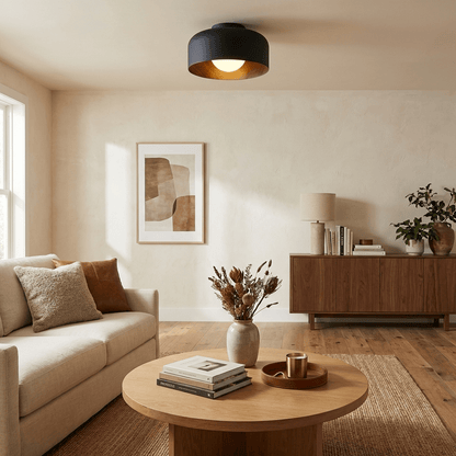 Sculptural ceiling light size reference diagram — Casa Norex