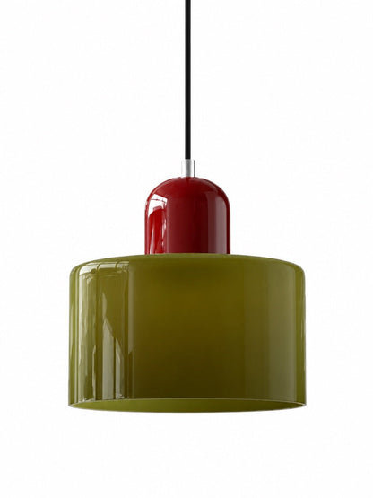 Verdoma Modern Cylinder Glass Design Pendant Light for Kitchens and Dining Rooms