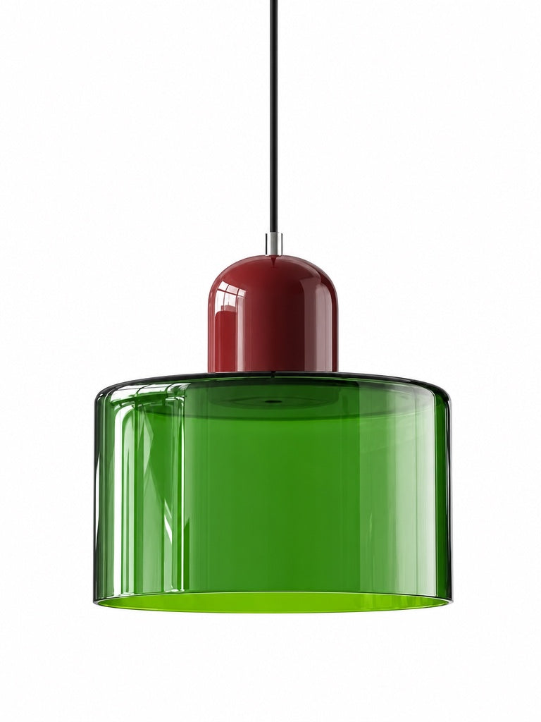 Verdoma Modern Cylinder Glass Design Pendant Light for Kitchens and Dining Rooms