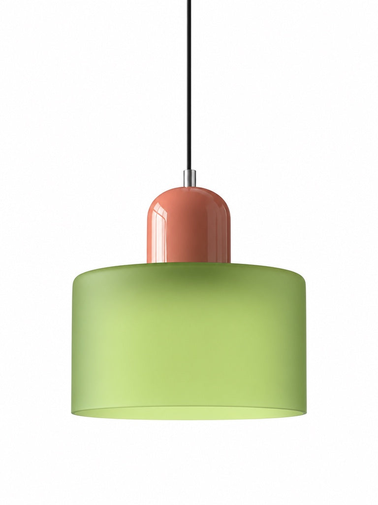 Verdoma Modern Cylinder Glass Design Pendant Light for Kitchens and Dining Rooms