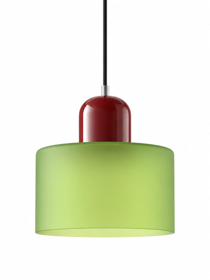 Verdoma Modern Cylinder Glass Design Pendant Light for Kitchens and Dining Rooms