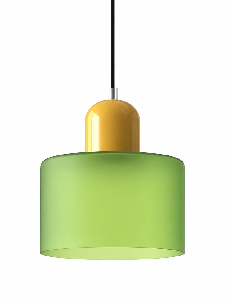 Verdoma Modern Cylinder Glass Design Pendant Light for Kitchens and Dining Rooms