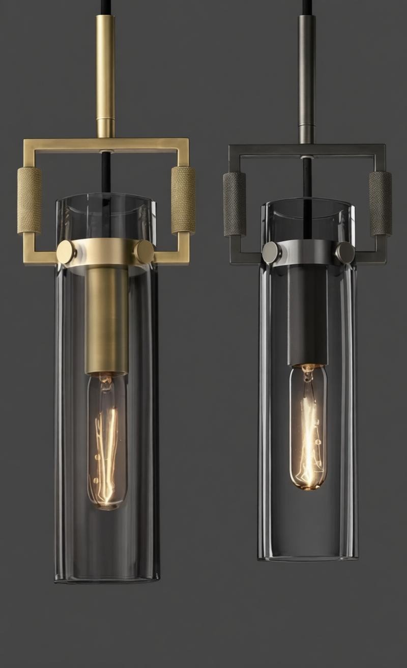 Machinist Glass Cylinder Pendant