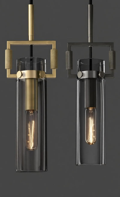 Machinist Glass Cylinder Pendant