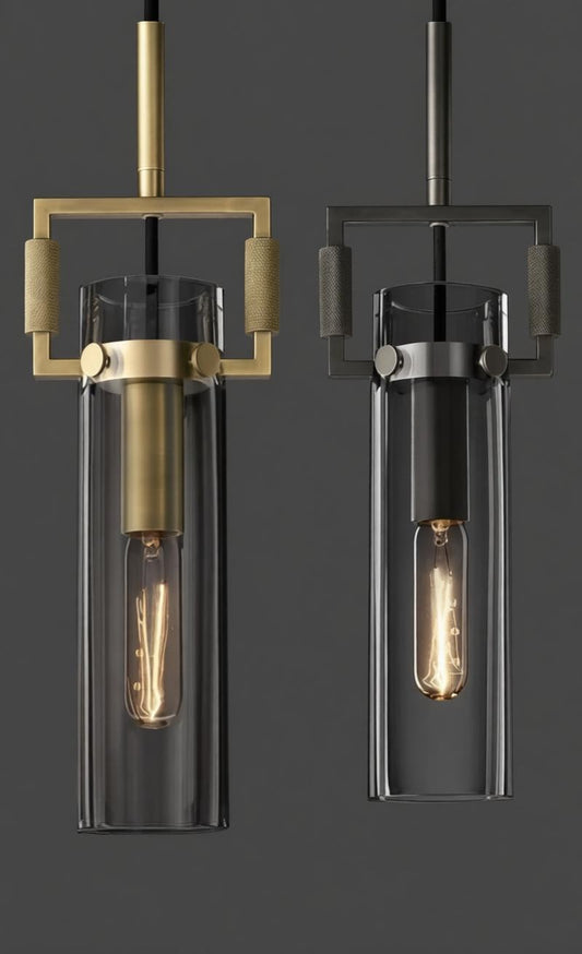 Machinist Glass Cylinder Pendant