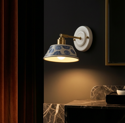Porcelain Indigo Wall Lamp