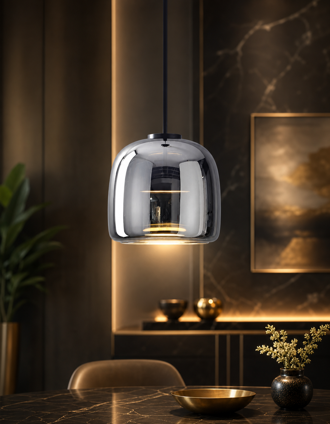 Metro Sphere Glass Pendant Lamp