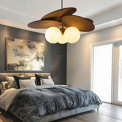 Marlowe Raffia Glass Chandelier