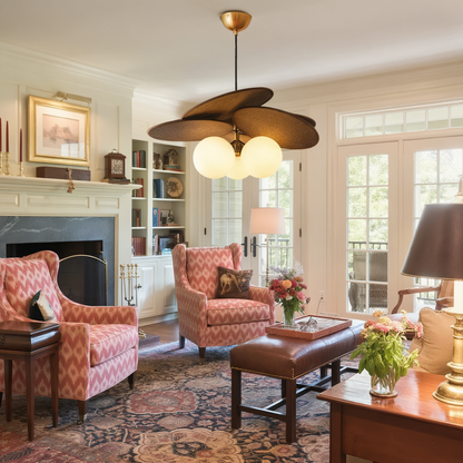 Marlowe Raffia Glass Chandelier