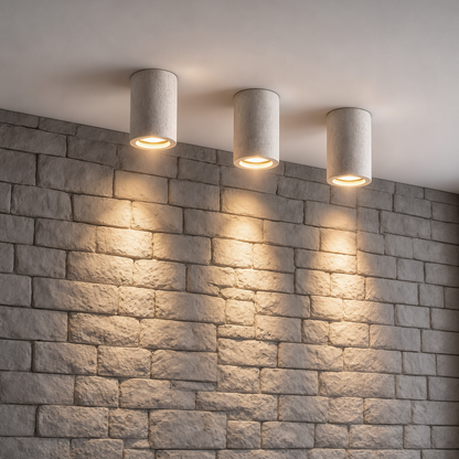 Round Concrete Ceiling Light