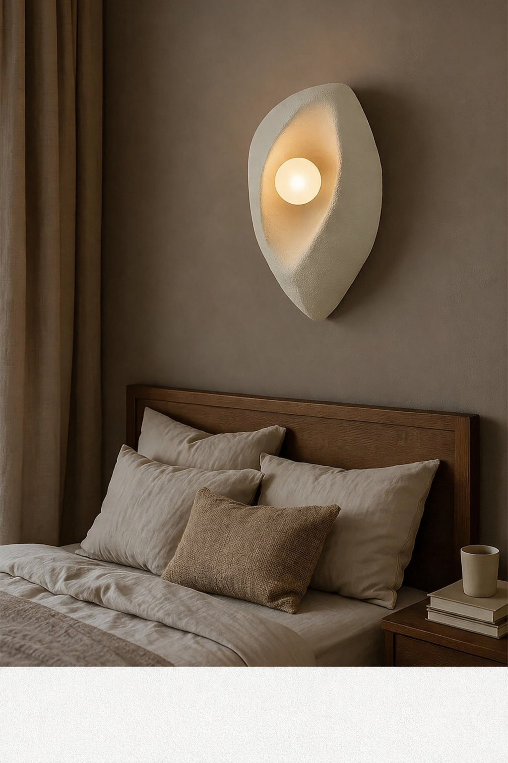 Nordic swing-arm wall sconce — wasabi-inspired curved silhouette — Casa Norex