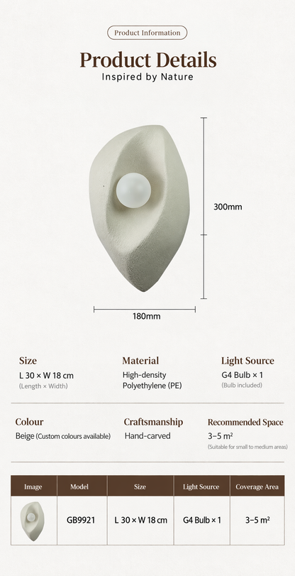 Nordic swing-arm wall sconce — 300mm x 180mm sized profile — Casa Norex
