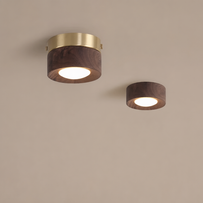 Walnut Wood Ceiling Spotlight