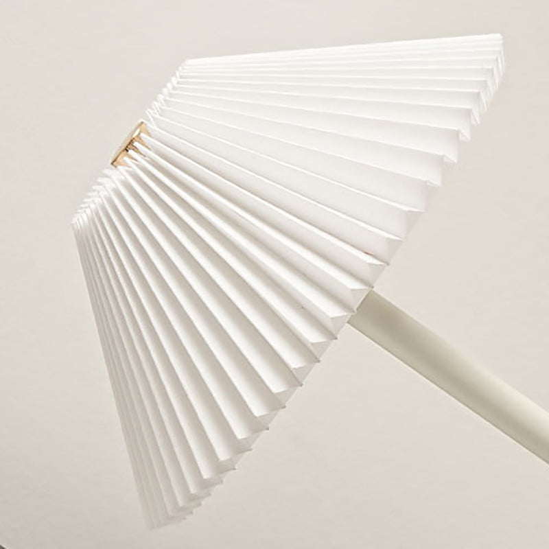 Table Lamp top-down view — pleated fabric shade on iron base 2 | Casa Norex