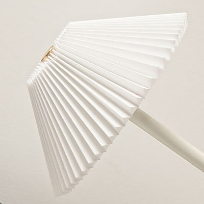 Table Lamp top-down view — pleated fabric shade on iron base 2 | Casa Norex