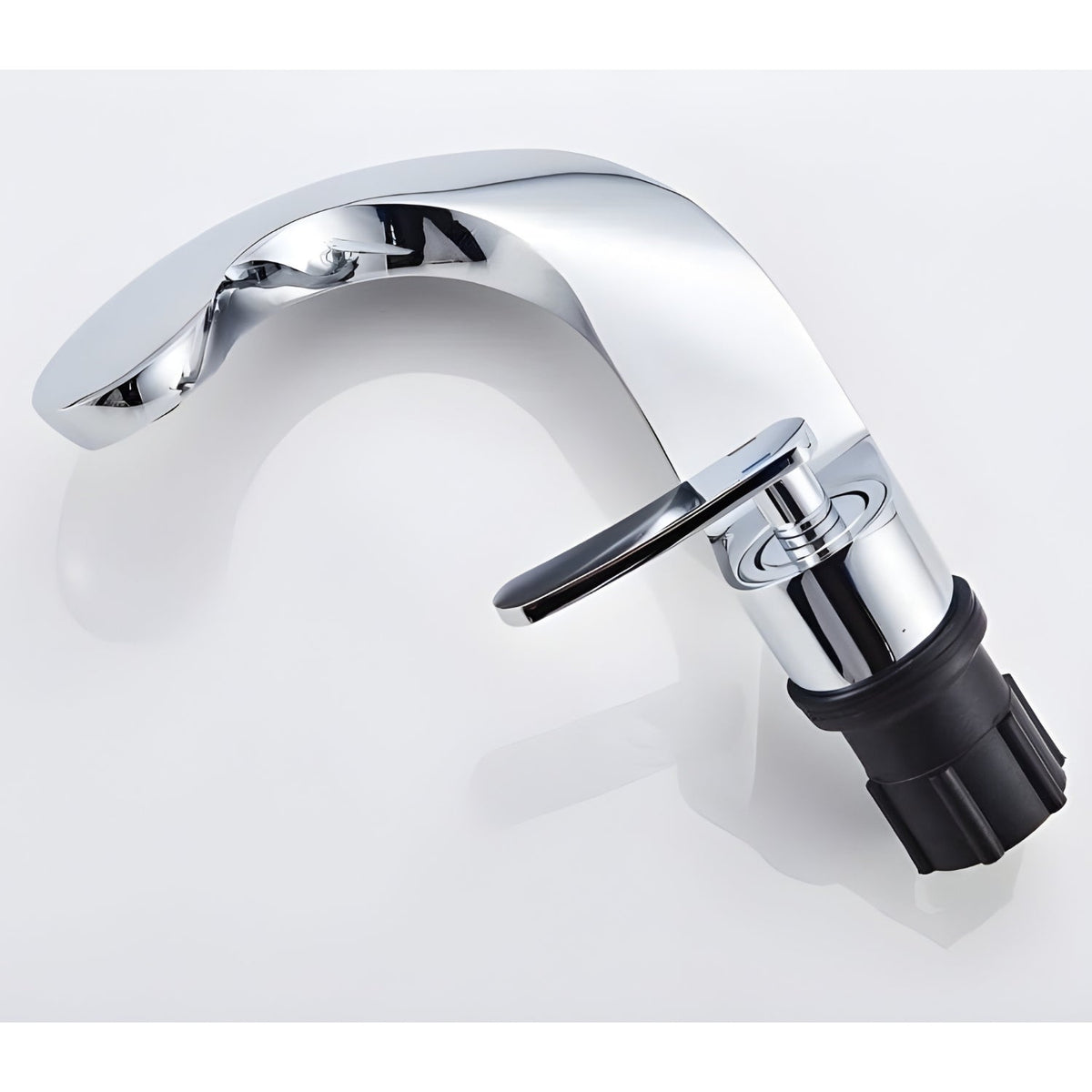 Belmara Bathroom Faucet side profile — White finish — Casa Norex