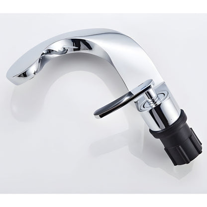 Belmara Bathroom Faucet side profile — White finish — Casa Norex