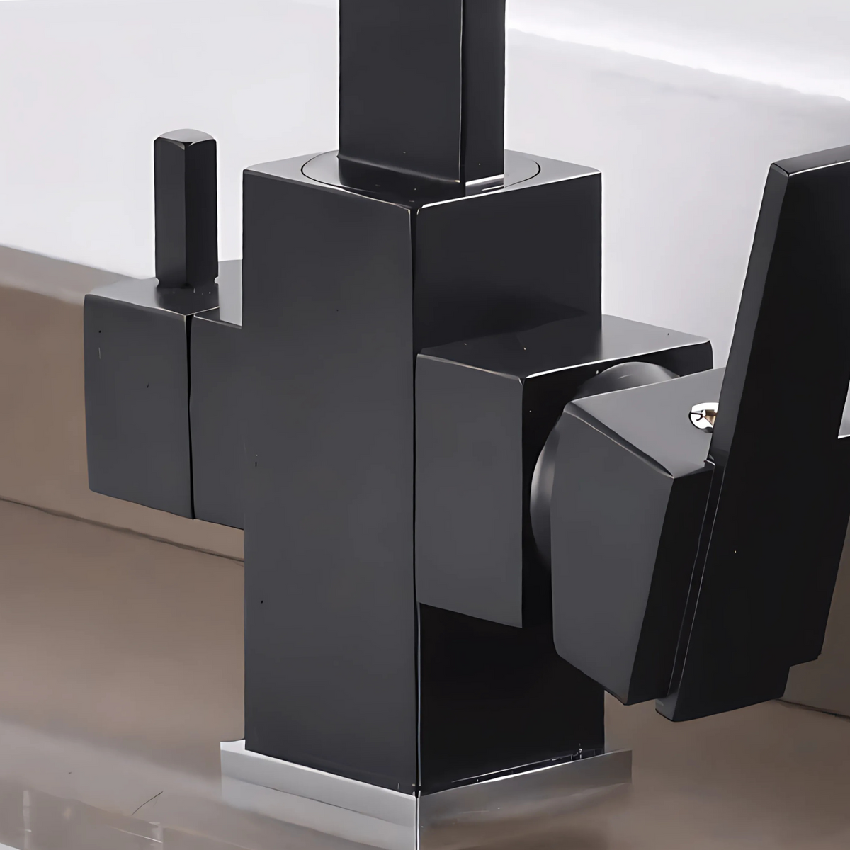 Meridian 3-Way Filtered Kitchen Faucet — 3-way filtered water system, angled view | Casa Norex