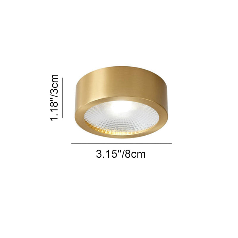 Flush Mount Ceiling Light scale reference view — copper-finished disc | Casa Norex