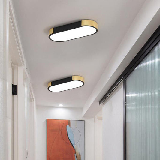 Flush Mount Ceiling Light — iron and acrylic linear ring | Casa Norex
