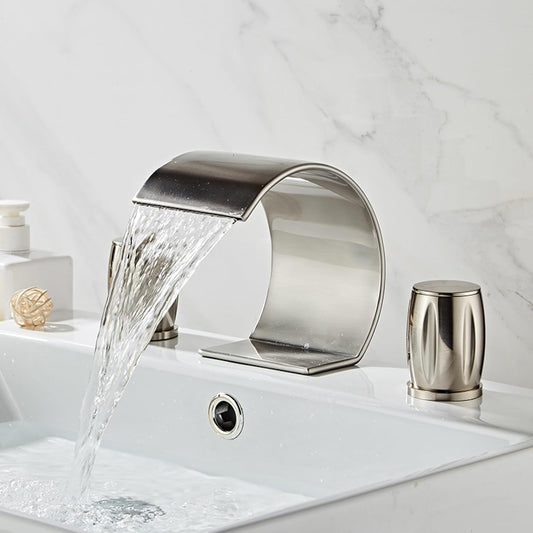 Bali - Bathroom Washbasin Waterfall Faucet Split Three-Piece