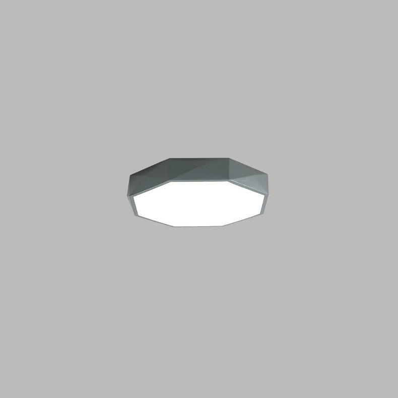 Flush Mount Ceiling Light scale reference view — faceted iron and acrylic shade 2 | Casa Norex