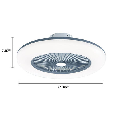 Modern Acrylic Ceiling Fan 1-Light LED Semi-Flush Mount Lighting