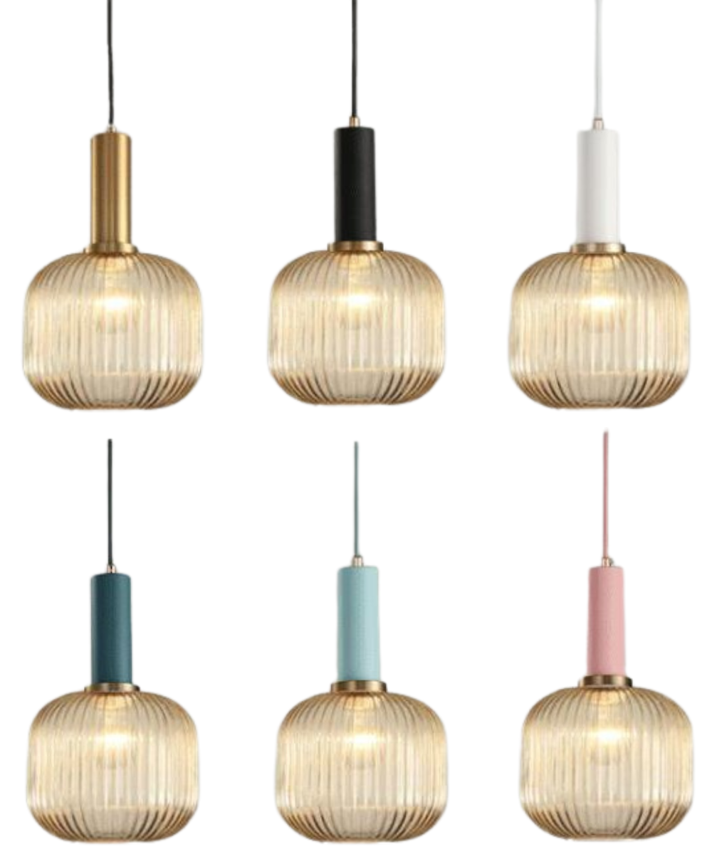 Walden pendant gray frosted glass - dining room setting - Casa Norex