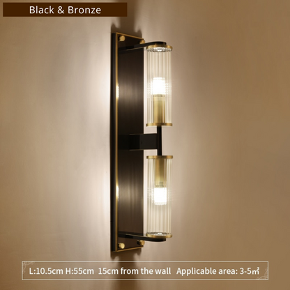 Tereza sconce in bedroom - copper gold finish warm glow - Casa Norex